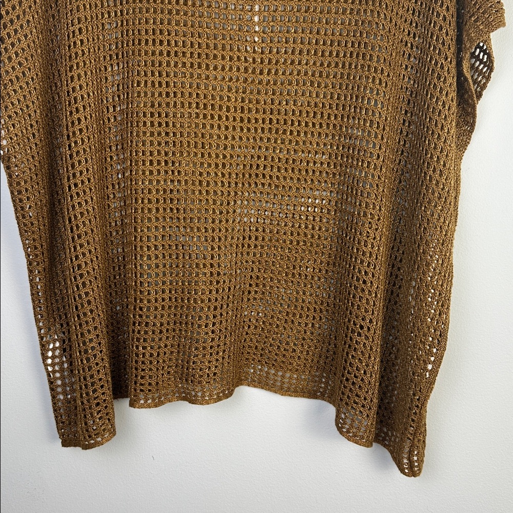 NEW Eileen Fisher Organic Linen Delave Bateau Neck Top 2X Boxy Fit Short Length - Picture 11 of 16